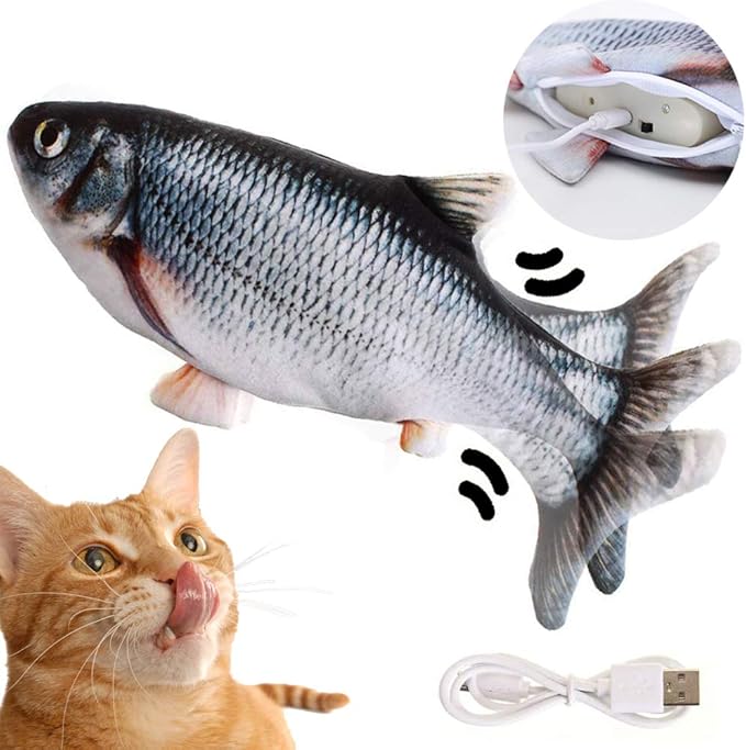 Electric Floppy Fish Cat Toy - Image 2
