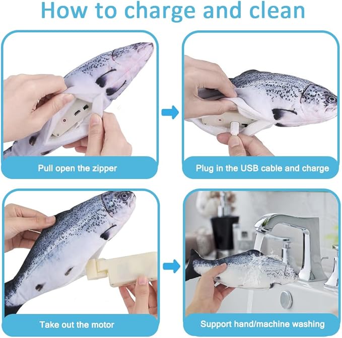 Electric Floppy Fish Cat Toy - Image 6
