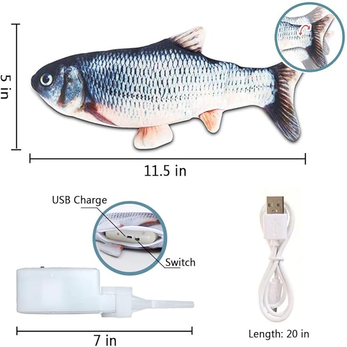 Electric Floppy Fish Cat Toy - Image 3