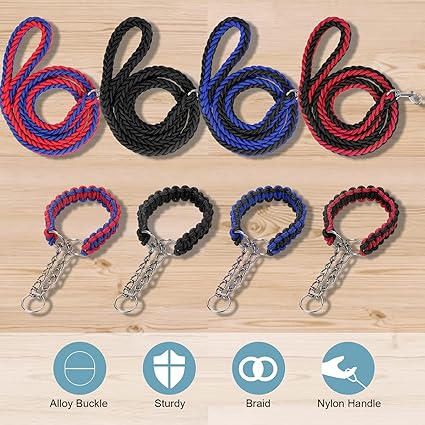 Twisted Dog Leash and Collar Set