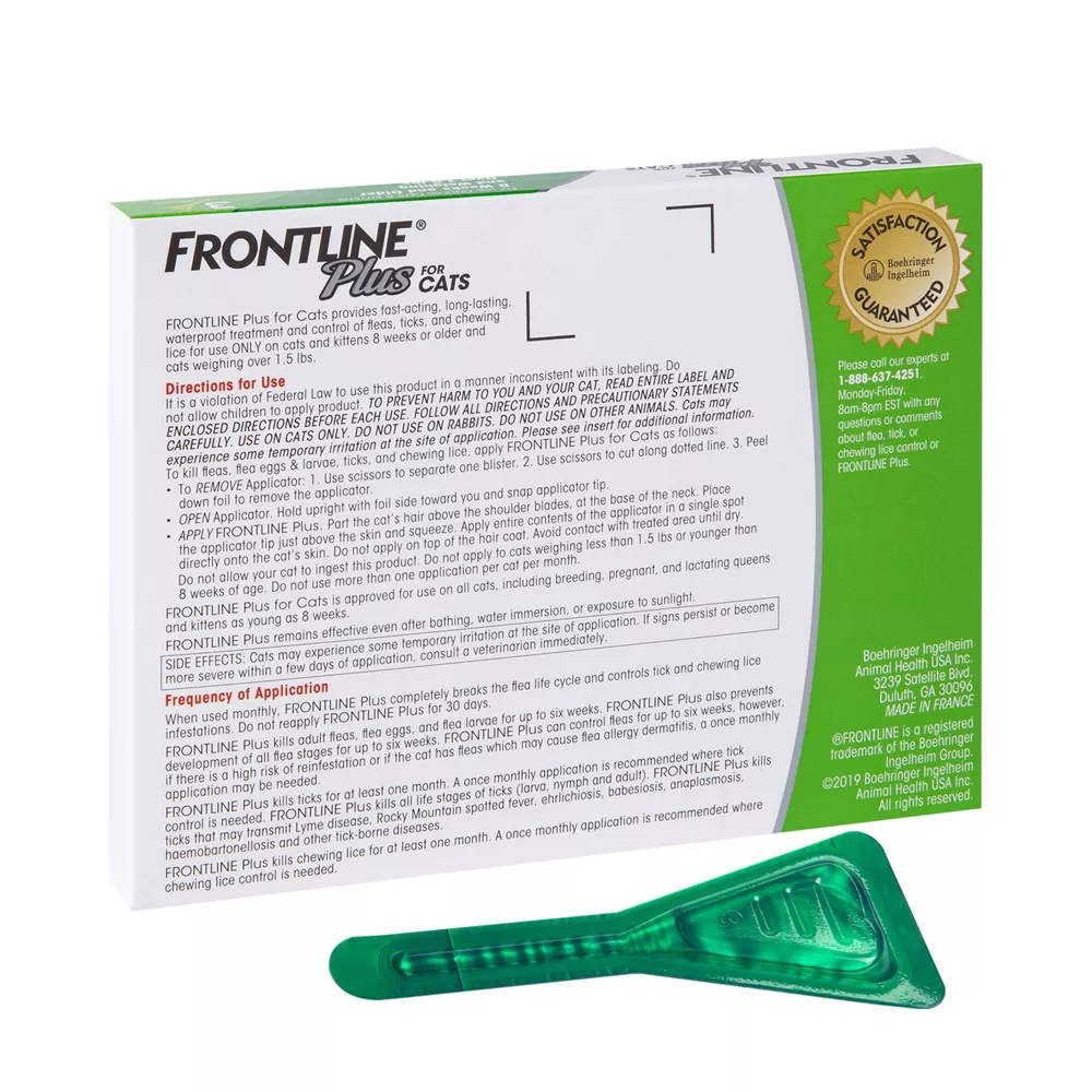 Frontline Plus Cat Flea & Tick (1amp) - Image 4
