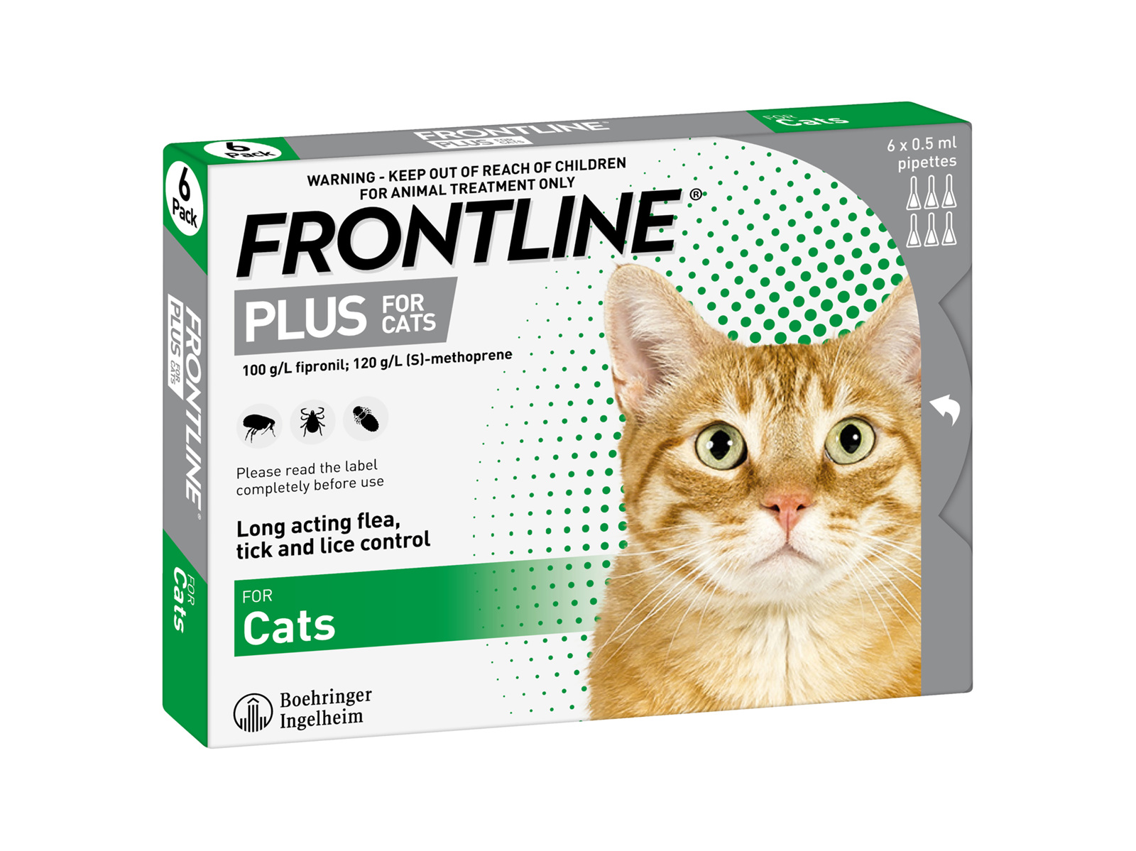 Frontline Plus Cat Flea & Tick (1amp)